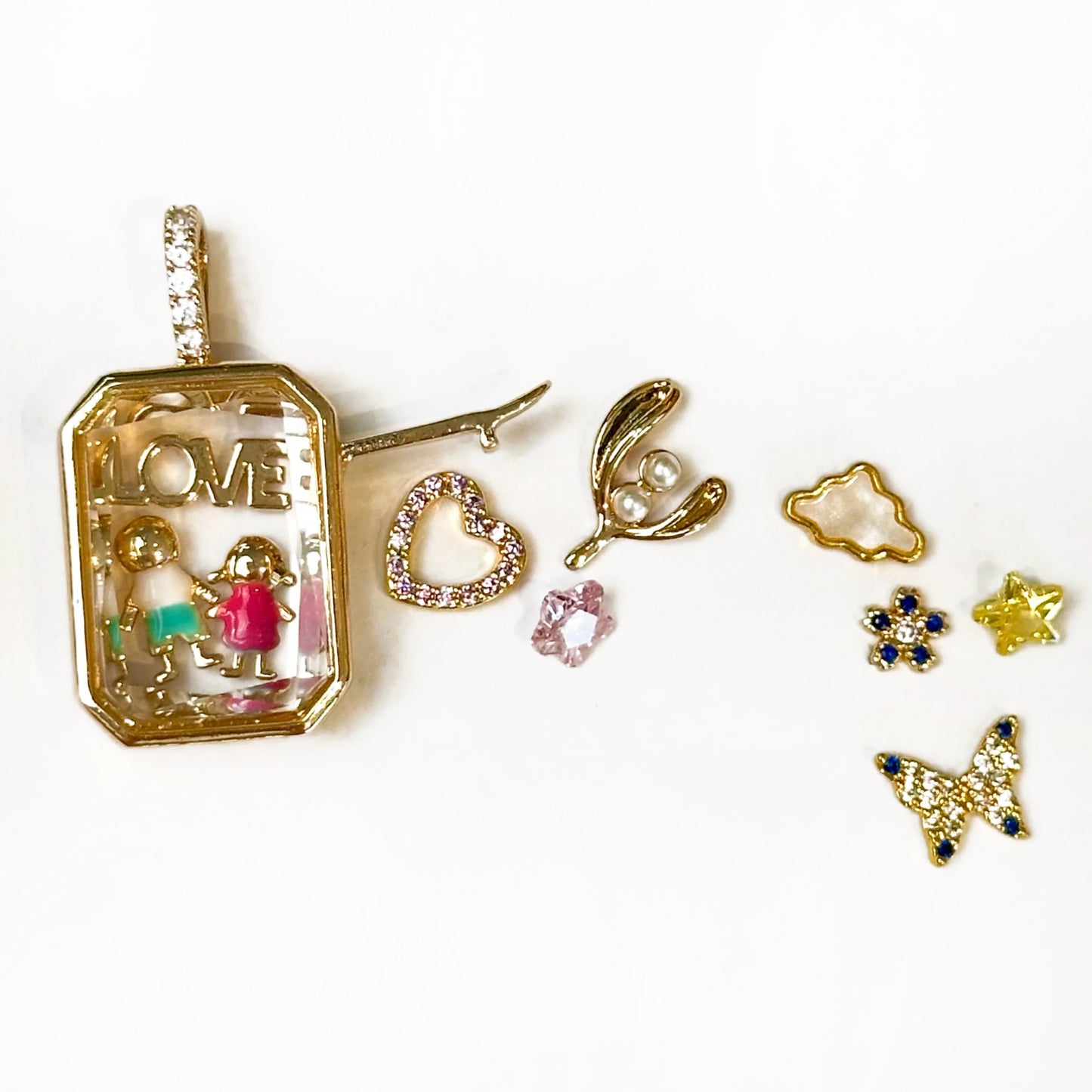 Personalized Octagon Charm Box Necklace