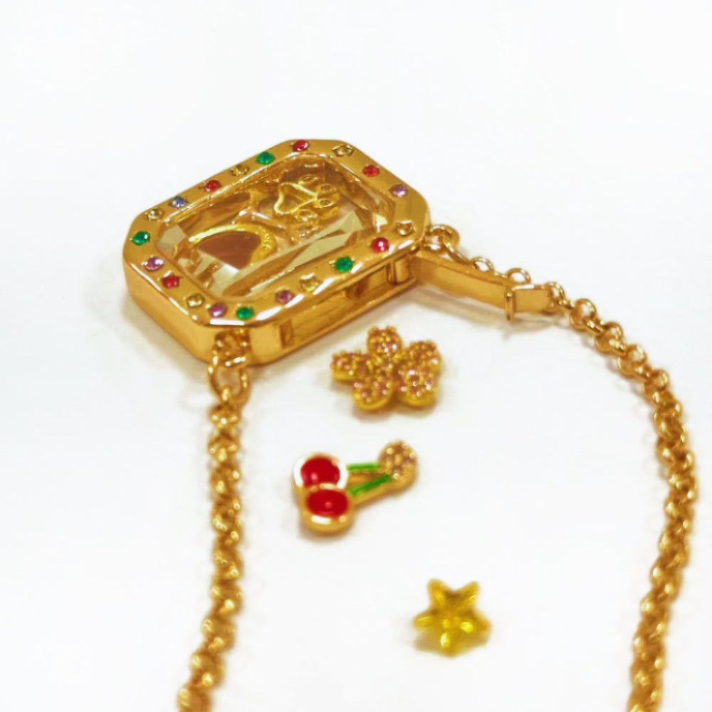 Personalized Rectangle Charm Box Necklace