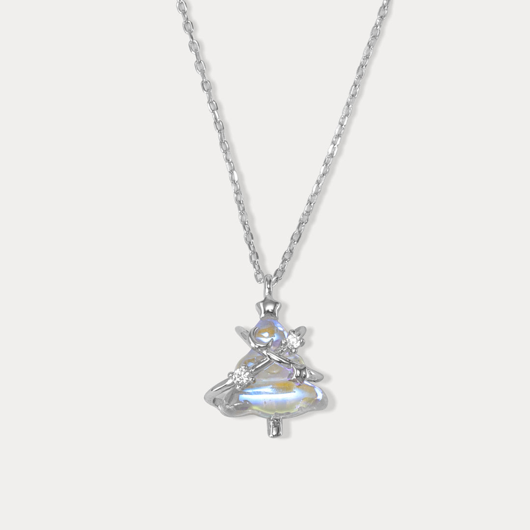 Silver Christmas Tree Necklace