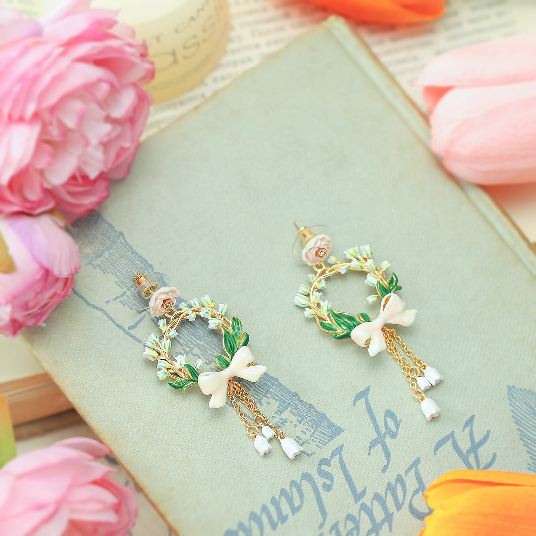 Lily Of The Valley Bow Earrings