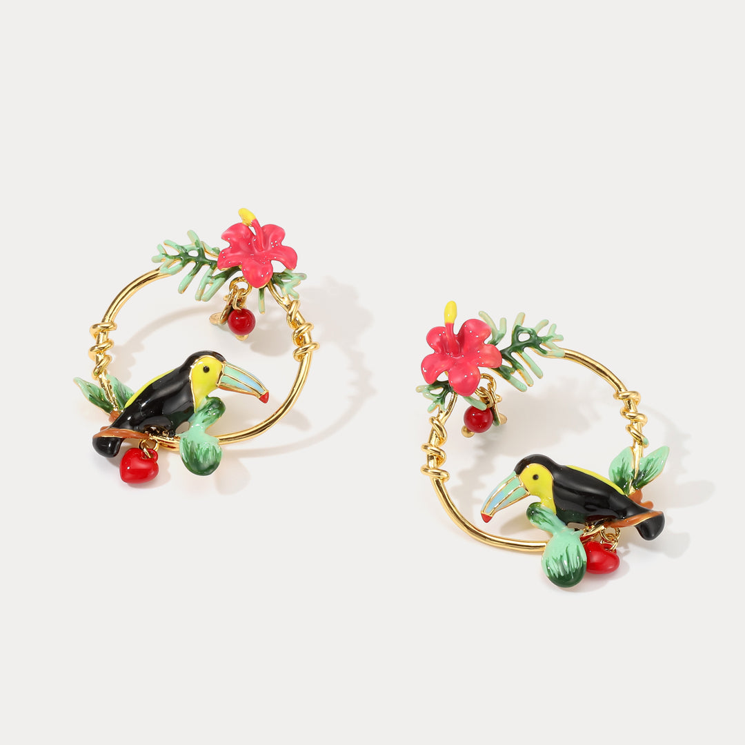 Rainforest Toucan Earrings
