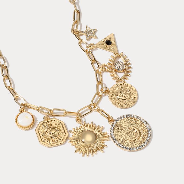 Moon and Star Necklace