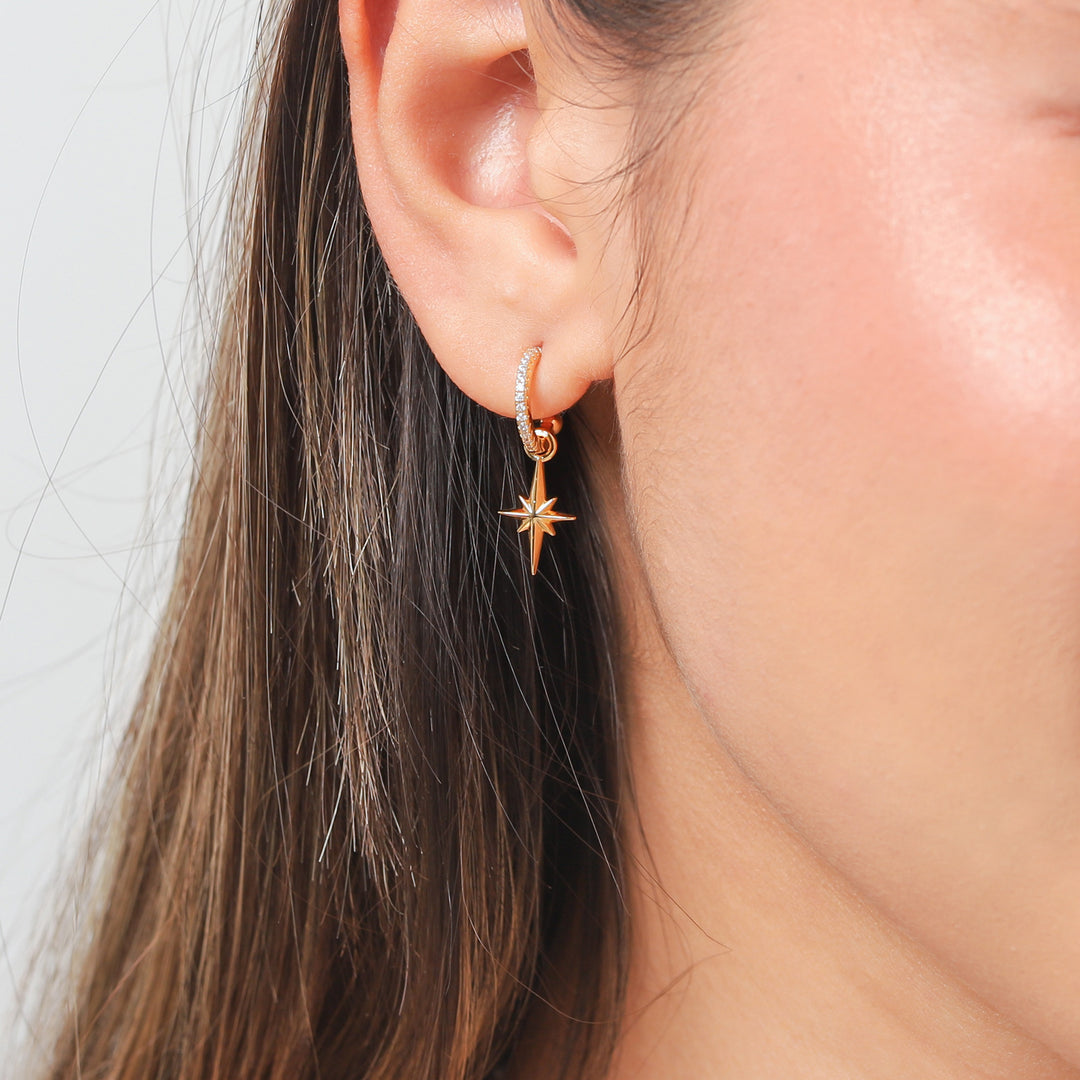 Sphere North Star Earrings