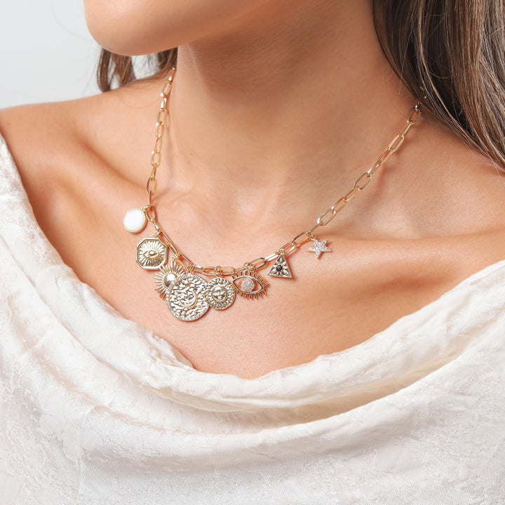 Moon and Star Necklace