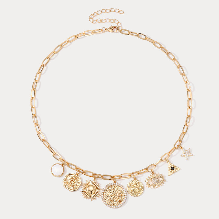 Moon and Star Necklace