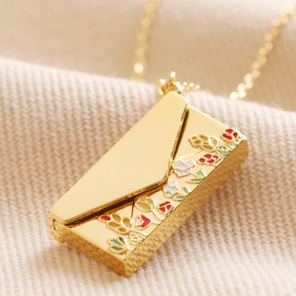 Love Letter Envelope Locket Necklace