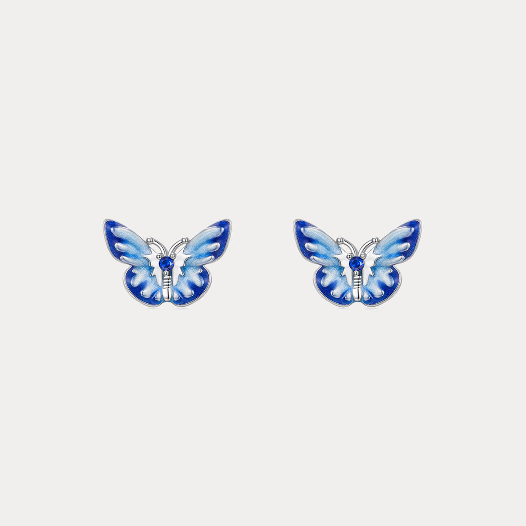Blue Butterfly Earrings