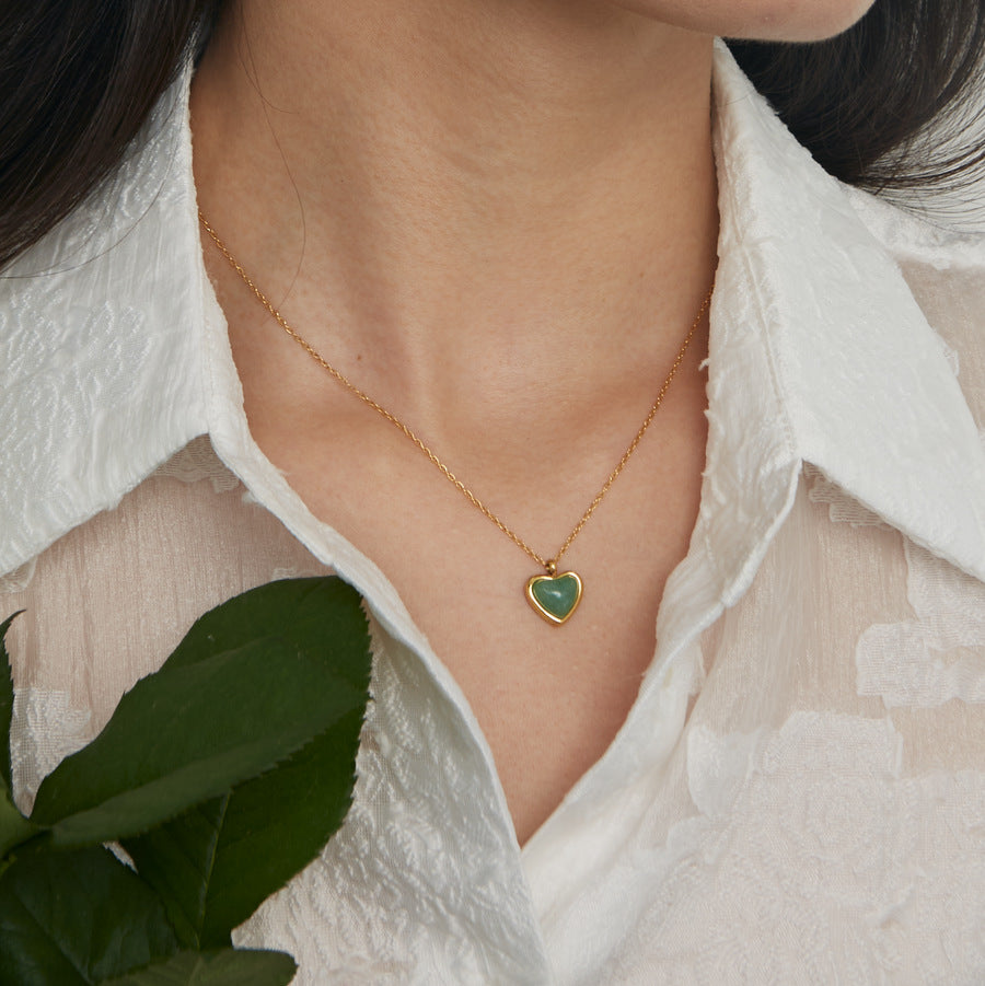 Green Heart Necklace