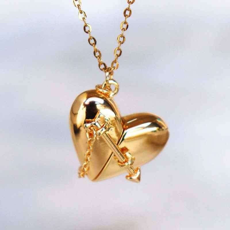 Cupid Heart Locket Necklace