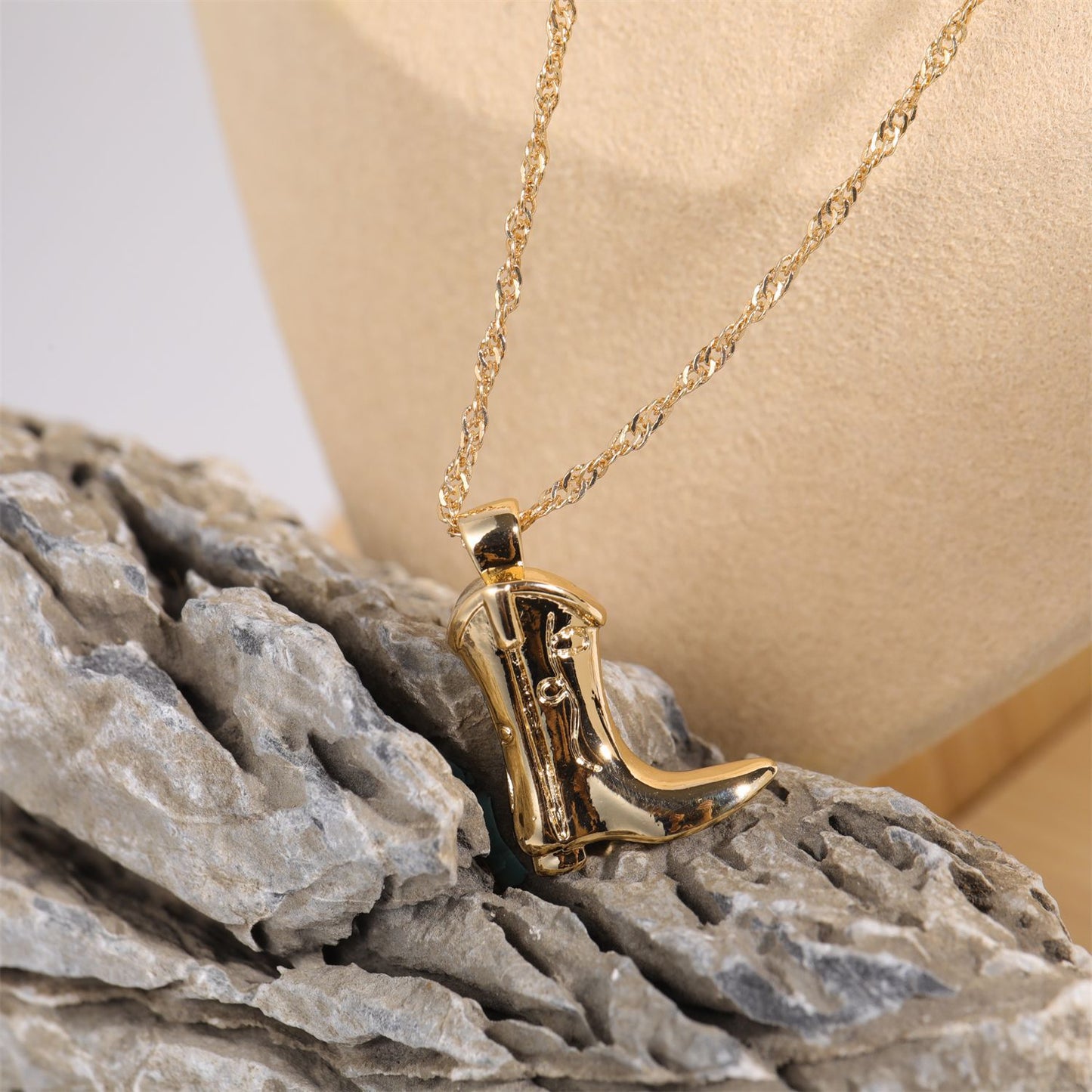 Horseshoe Boot Necklace