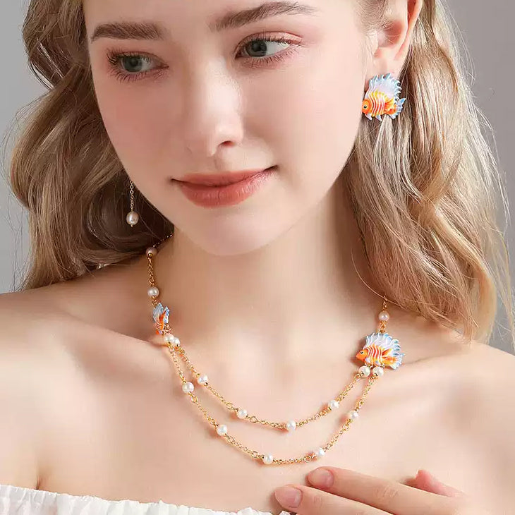 Tropical Fish Layered Necklace