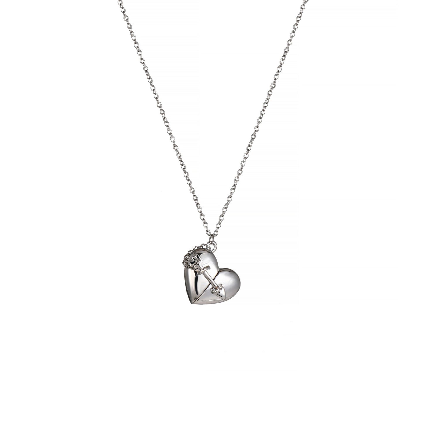 Cupid Heart Locket Necklace