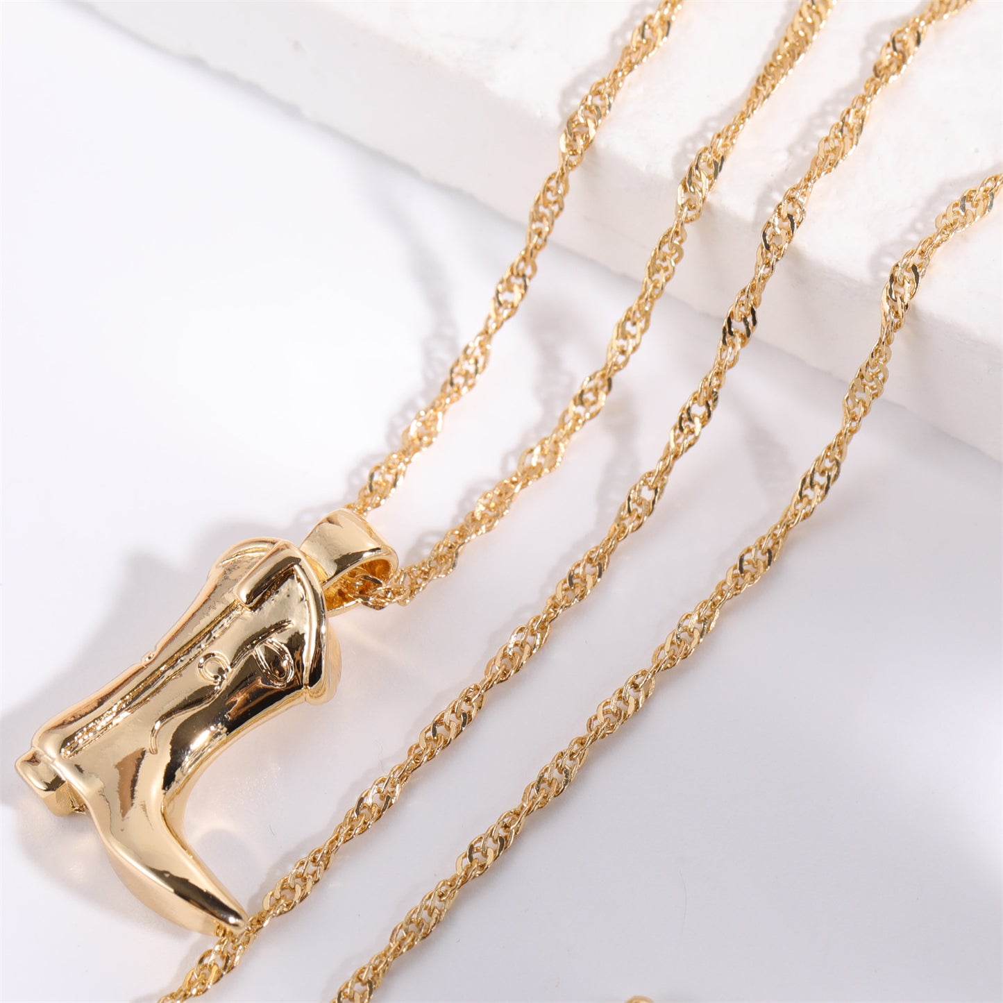 Horseshoe Boot Necklace