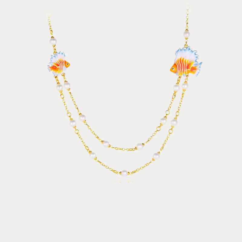 Tropical Fish Layered Necklace