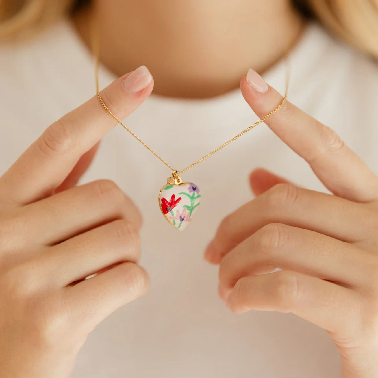 Heart Locket Pendant Necklace