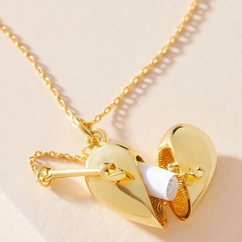 Cupid Heart Locket Necklace