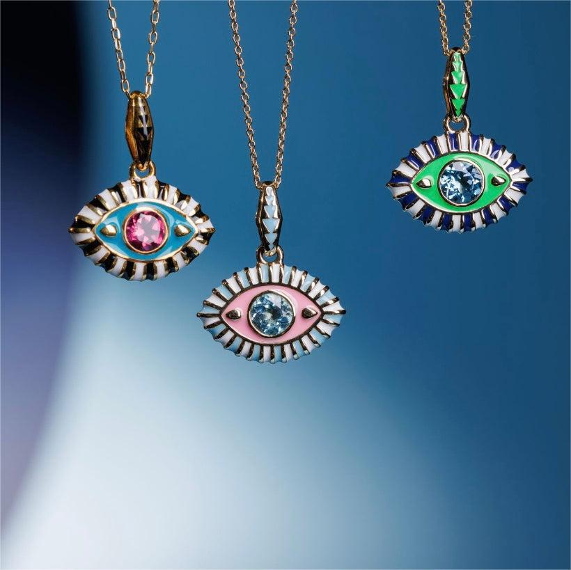 Rainbow Evil Eye Necklace