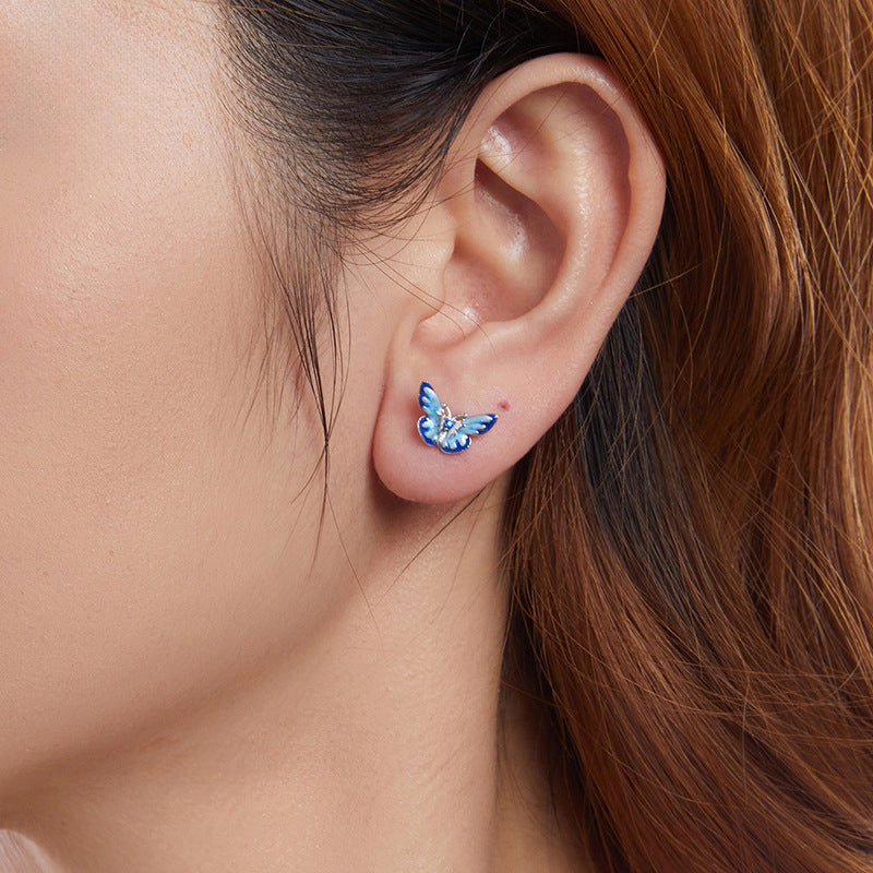 Blue Butterfly Earrings