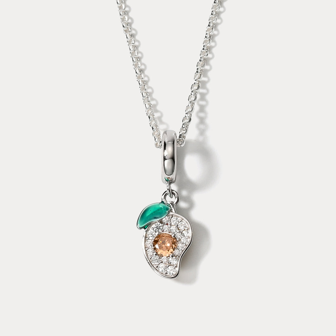 Silver Mango Pendant Necklace