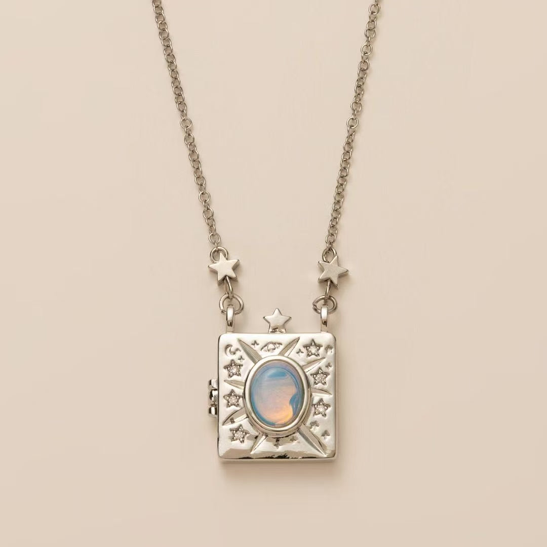 Celestial Locket Pendant Necklace