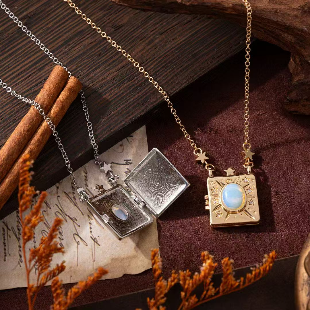 Celestial Locket Pendant Necklace