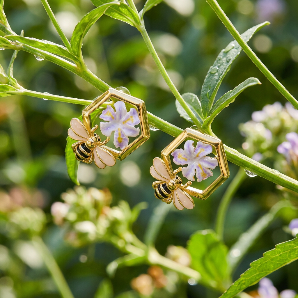 Honey Bee Stud Earrings