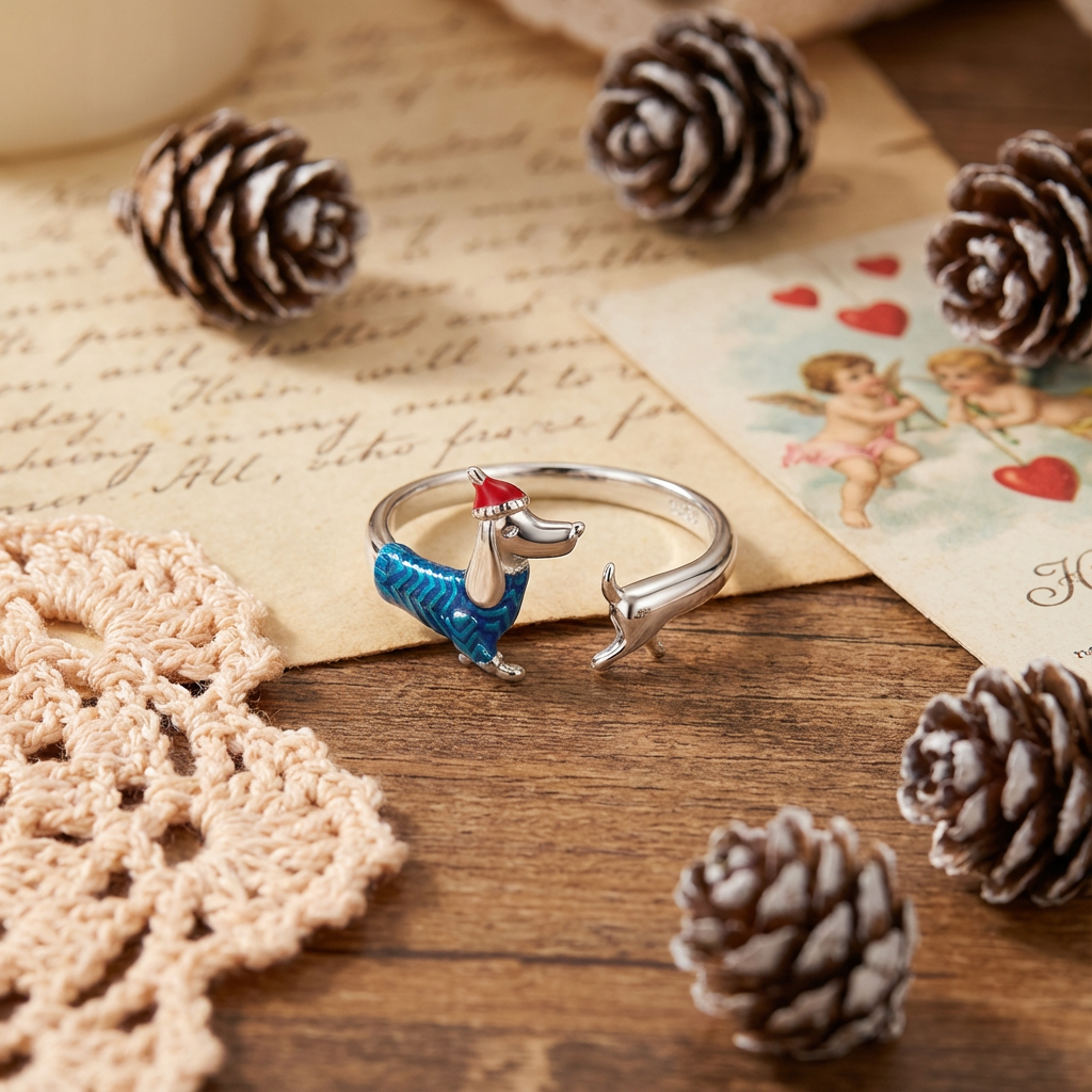 Christmas Dachshund Ring