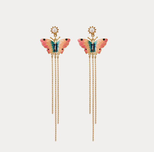 Fairy Butterfly Tassel Earrings