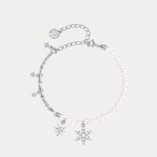 Snowflake Pearl Bracelet