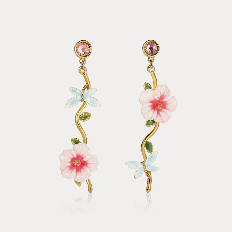 Hibiscus Dangle Earrings