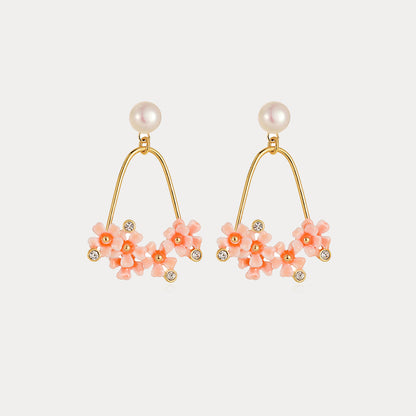 Pink Verbena Earrings