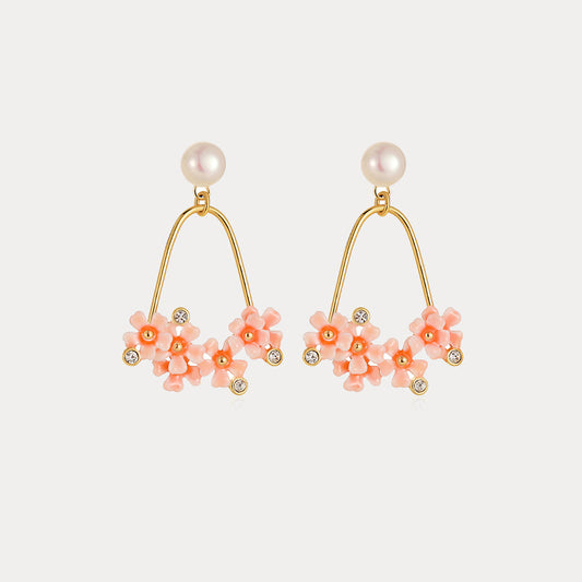 Pink Verbena Earrings