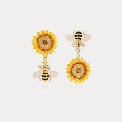 Sunflower Drop Earrings