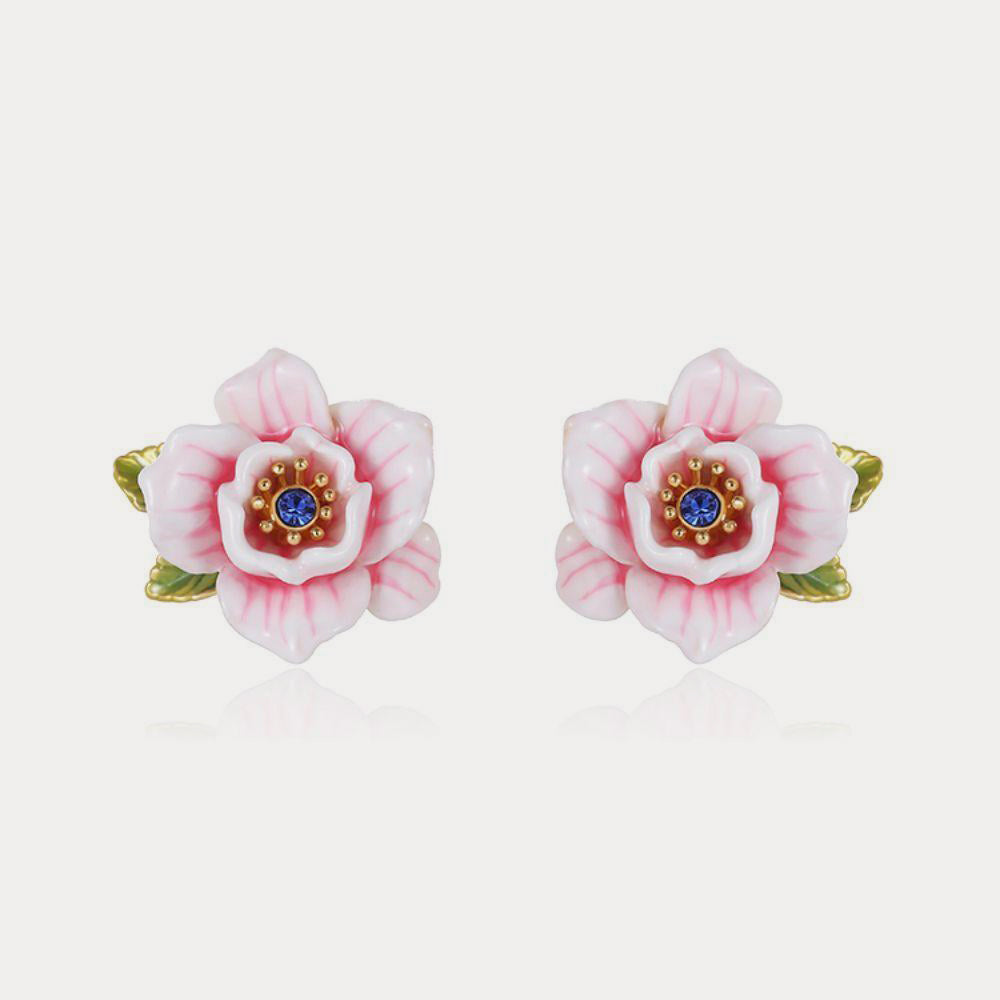 Pink Rose Earrings