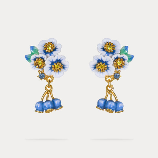 Blueberry Flower Earrings