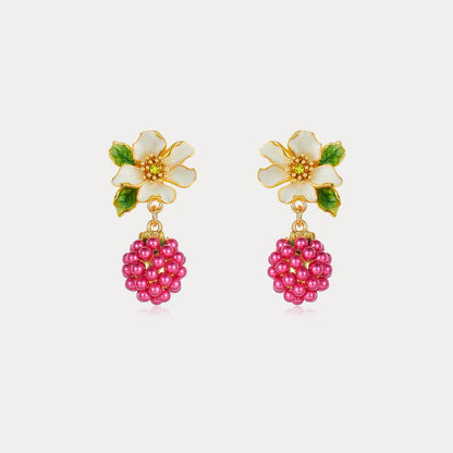 Raspberry Stud Earrings