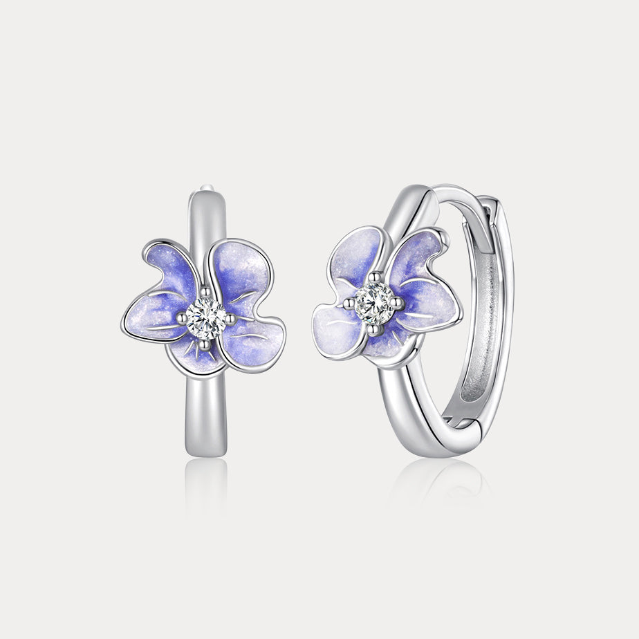 Purple Iris Earrings