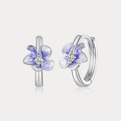 Purple Iris Earrings