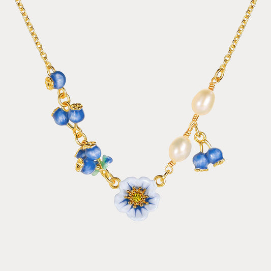 Blueberry Flower Necklace