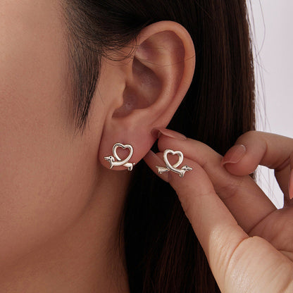 Heart Dachshund Stud Earrings