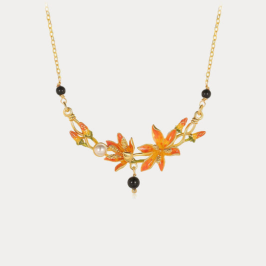 Blackberry Lily Necklace