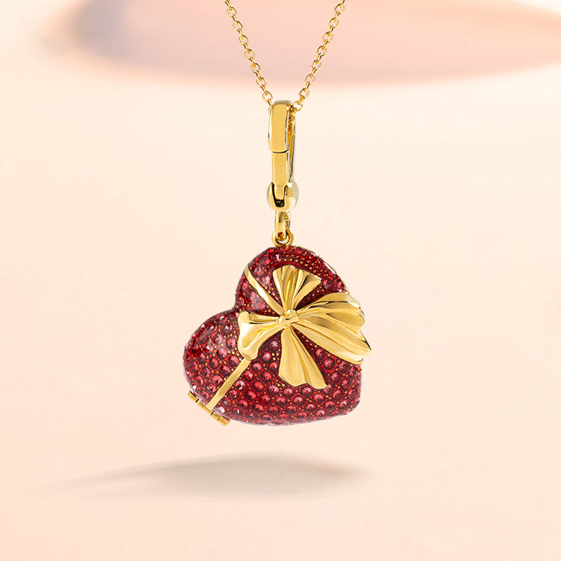 Red Heart Locket Pendant