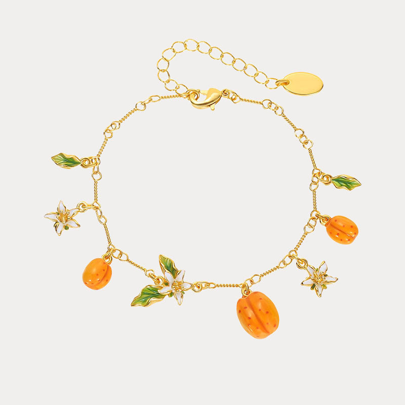 Golden Apricot Flower Bracelet