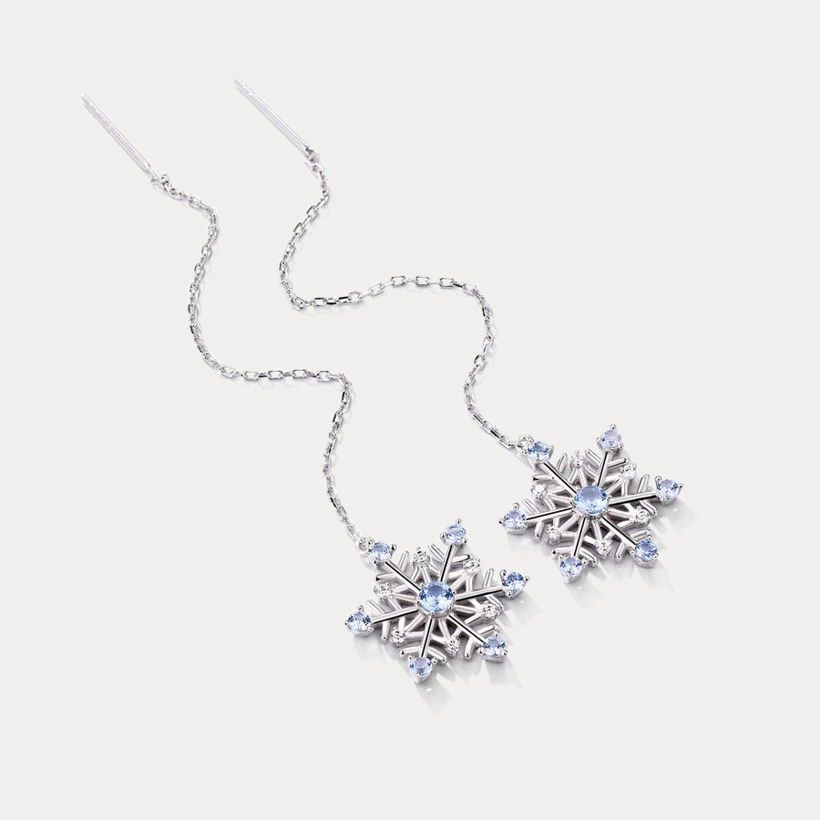 Christmas Snowflake Drop Earrings