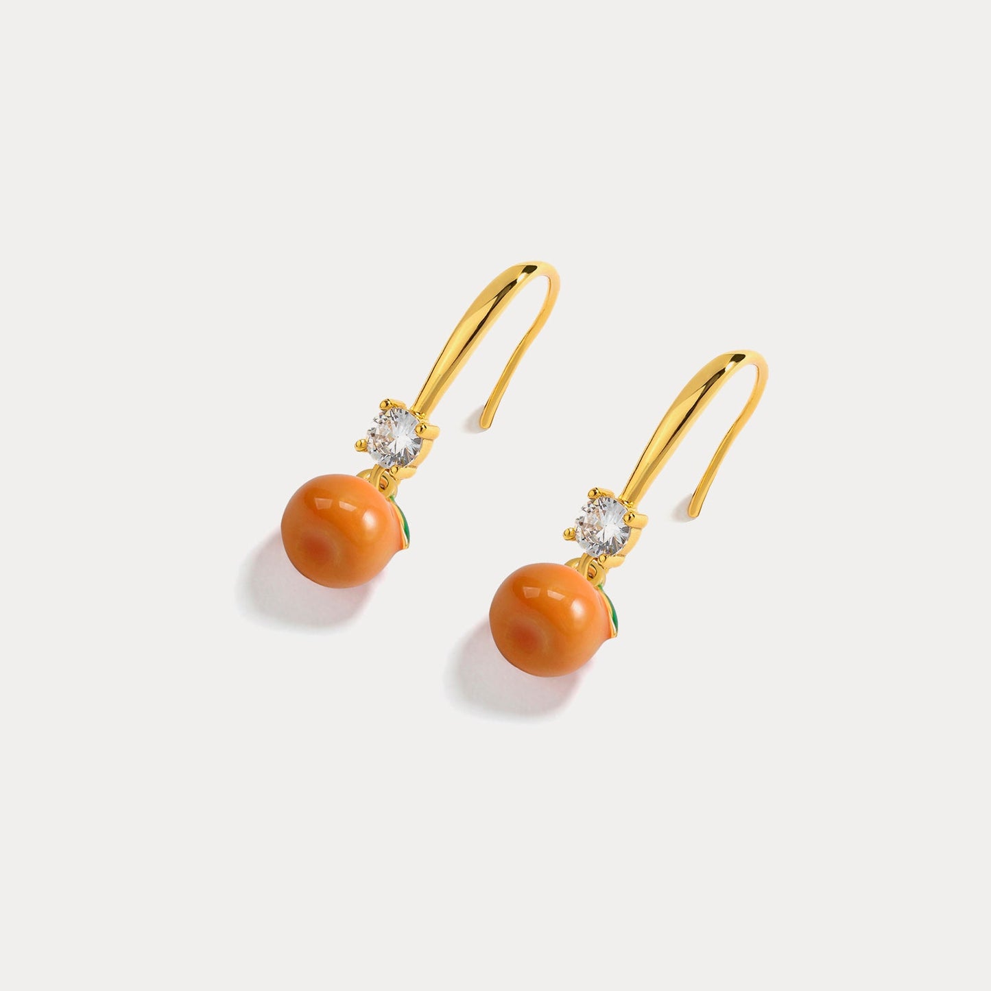 Orange Hook Earrings