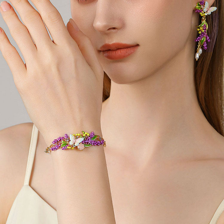 Lavender Butterfly Bracelet