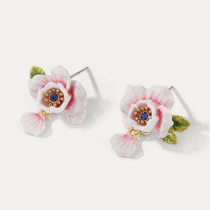 Pink Rose Earrings