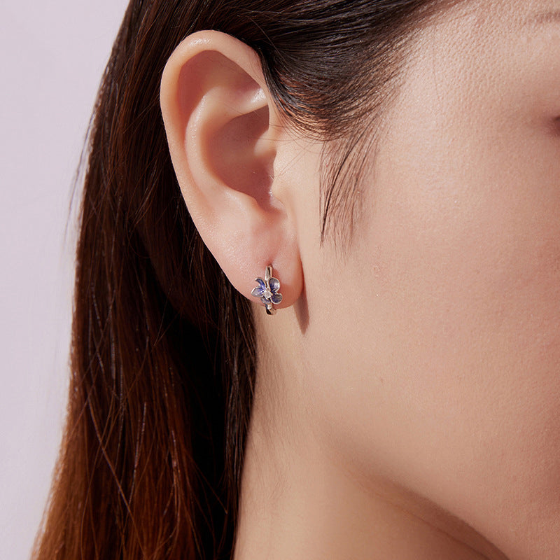 Purple Iris Earrings