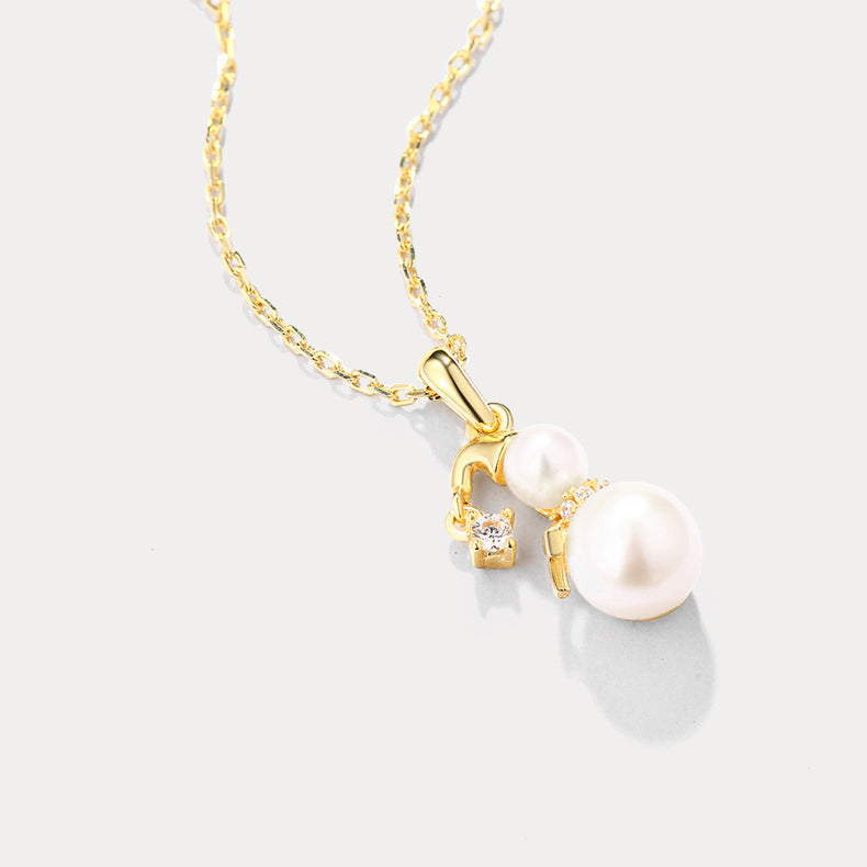 Snowman Pearl Necklace