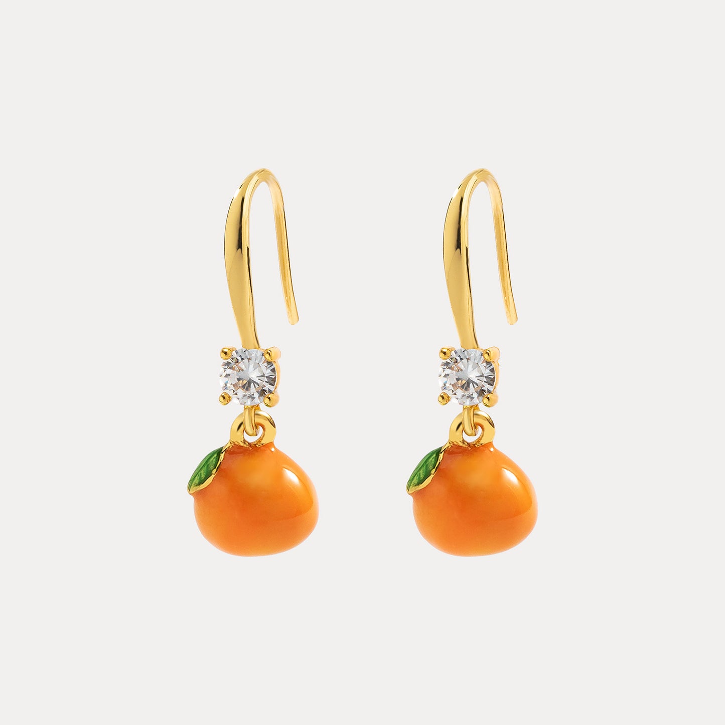 Orange Hook Earrings